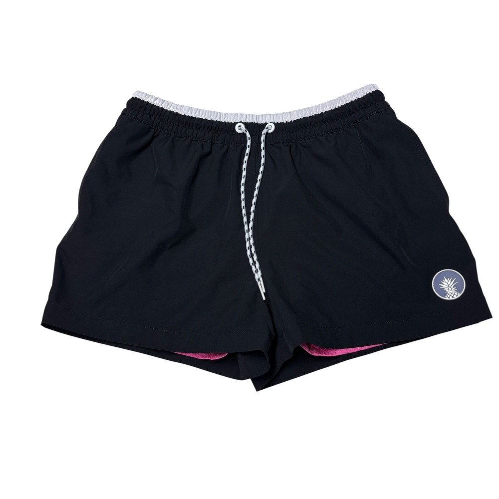 Chubbies Mens Everywear Shorts Black Pink Mesh Lining Size Medium L4